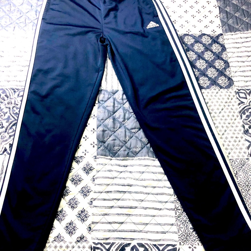 Adidas boys track pants.navy blue